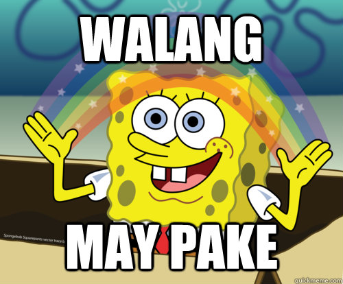 walang  may pake  Spongebob rainbow
