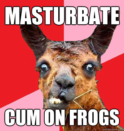 masturbate  cum on frogs  