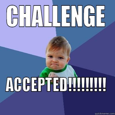 CHALLENGE ACCEPTED!!!!!!!!! Success Kid