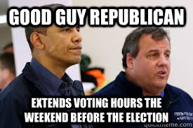 GOOD GUY REPUBLICAN EXTENDS VOTING HOURS THE WEEKEND BEFORE THE ELECTION  