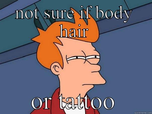 NOT SURE IF BODY HAIR OR TATTOO Futurama Fry