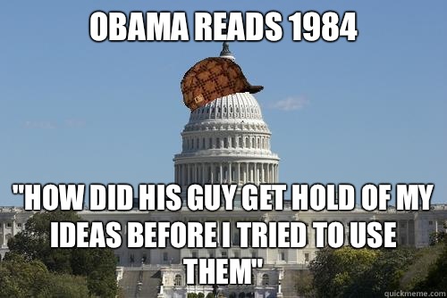 Obama Reads 1984 