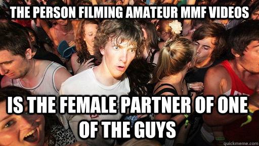 The Person Filming Amateur MMF Videos Is The Female Partner Of One Of The Person Filming Amateur MMF Videos Is The Female Partner Of One Of