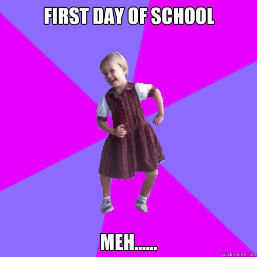 first day of school meh......  Socially awesome kindergartener