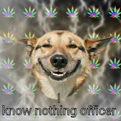 cc cops everywhere -  I KNOW NOTHING OFFICER Stoner Dog