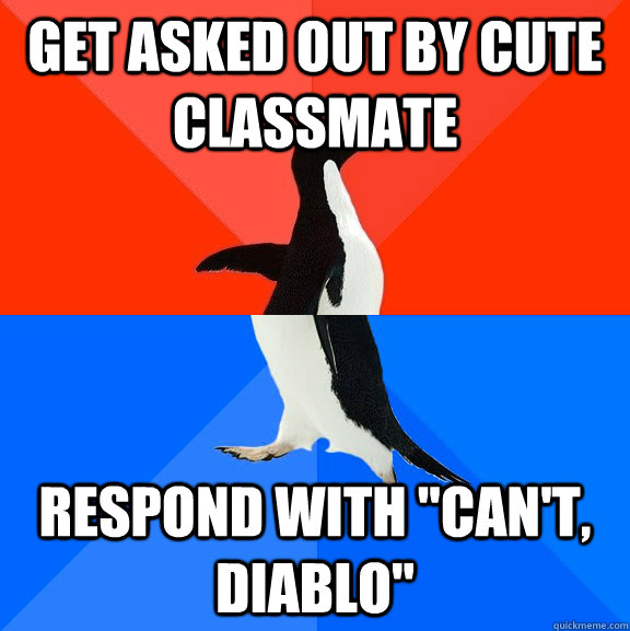 get asked out by cute classmate respond with 