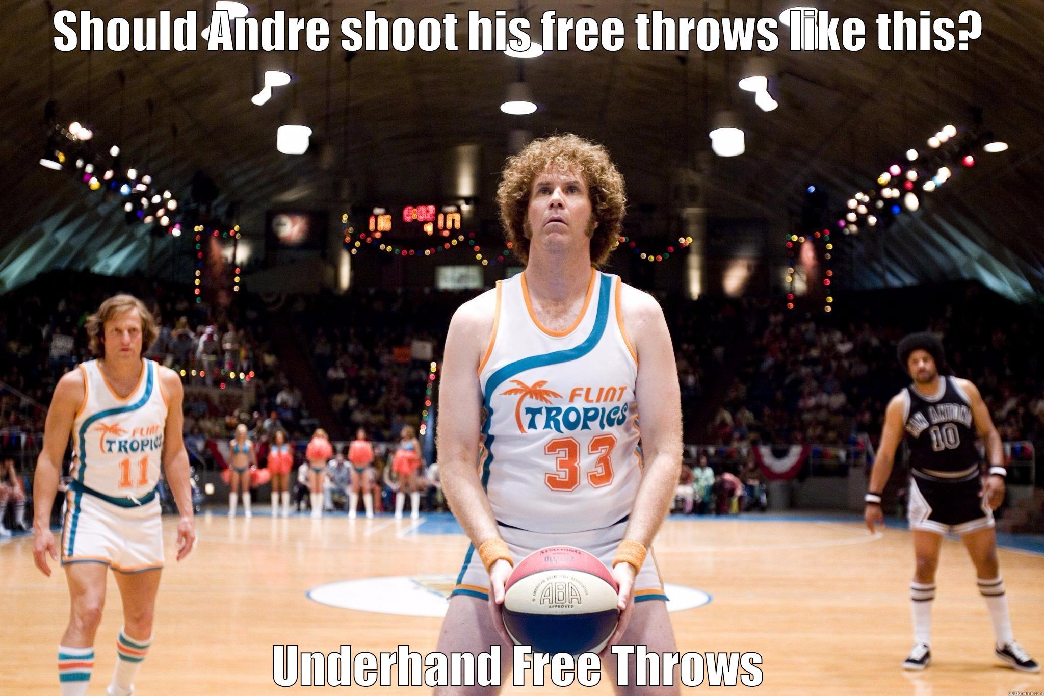 Free throws - SHOULD ANDRE SHOOT HIS FREE THROWS LIKE THIS? UNDERHAND FREE THROWS Misc