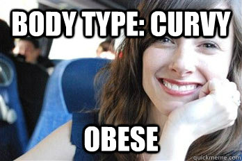 body type: curvy obese  