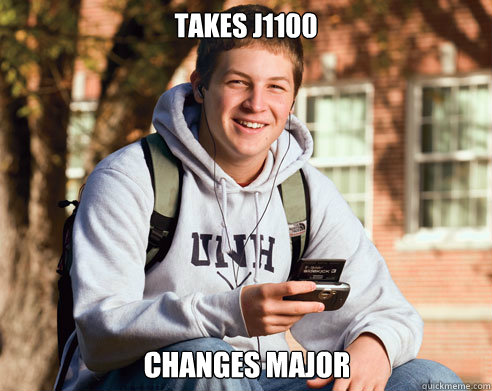 Takes J1100 Changes Major  College Freshman
