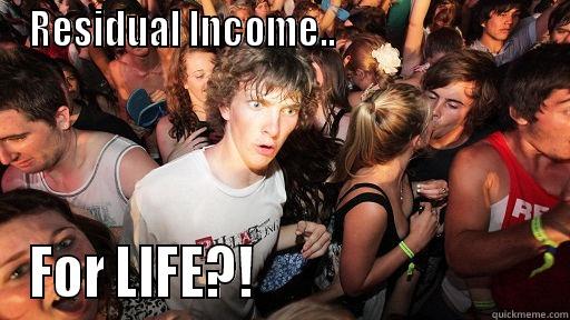 RESIDUAL INCOME..                             FOR LIFE?!                            Sudden Clarity Clarence