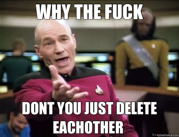 WHY THE FUCK DONT YOU JUST DELETE EACHOTHER   Annoyed Picard HD
