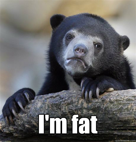  I'm fat  Confession Bear