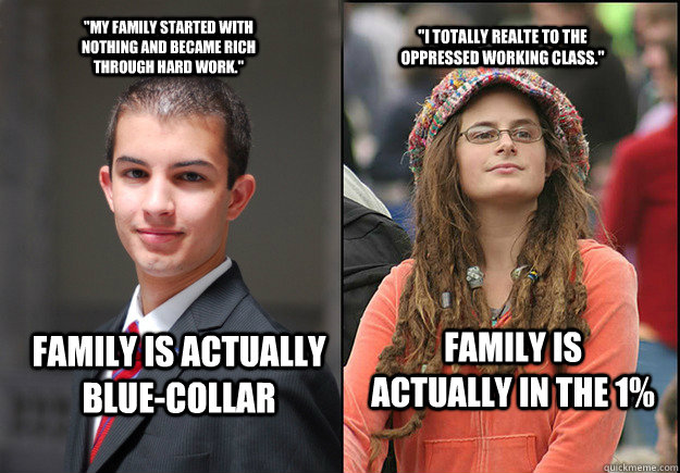 family is actually blue-collar family is actually in the 1% 