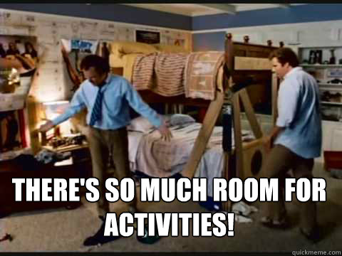  There's so much room for activities!  Step Brothers Bunk Beds