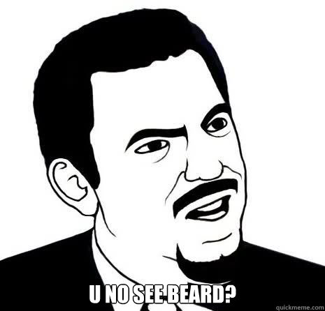  u no see beard?  Seriously Are You Serious
