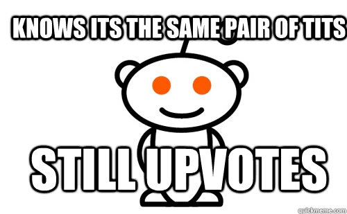 Knows its the same pair of tits Still upvotes  Good Guy Reddit