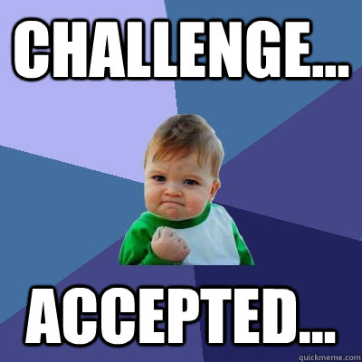 Challenge... accepted...  Success Kid
