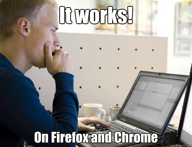 It works! On Firefox and Chrome - It works! On Firefox and Chrome  Programmer