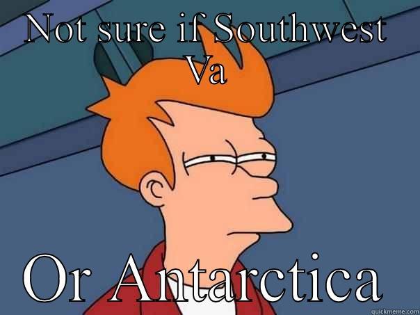NOT SURE IF SOUTHWEST VA OR ANTARCTICA Futurama Fry