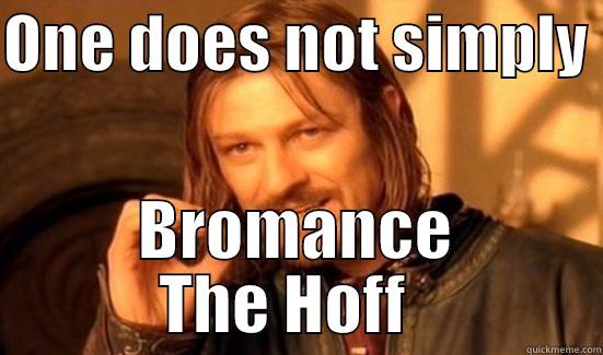 boromir loves the hoff - ONE DOES NOT SIMPLY  BROMANCE THE HOFF   Boromir