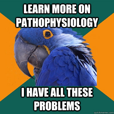 Learn more on pathophysiology I have all these problems  Paranoid Parrot