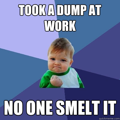 Took a dump at work No one smelt it  Success Kid