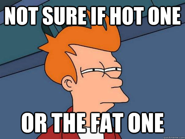 Not sure if hot one or the fat one   Futurama Fry