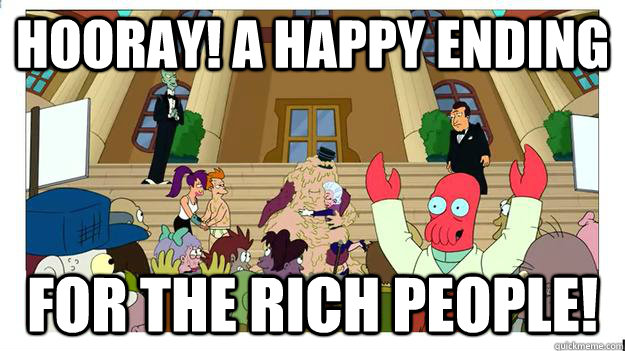Hooray! A happy ending for the rich people!  If Romney had won