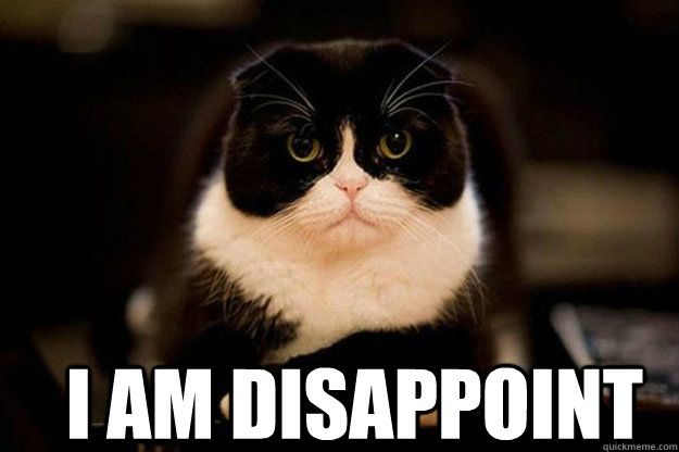  I AM DISAPPOINT -  I AM DISAPPOINT  Disappointed Kitty