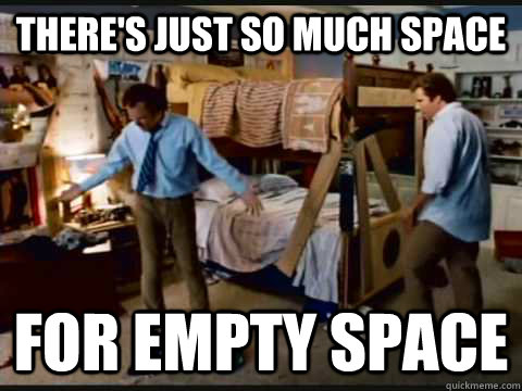 There's just so much space for empty space - There's just so much space for empty space  step brothers