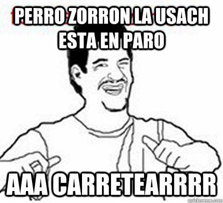 PERRO ZORRON LA USACH ESTA EN PARO AAA CARRETEARRRR  