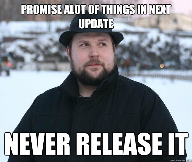 promise alot of things in next update never release it   Advice Notch