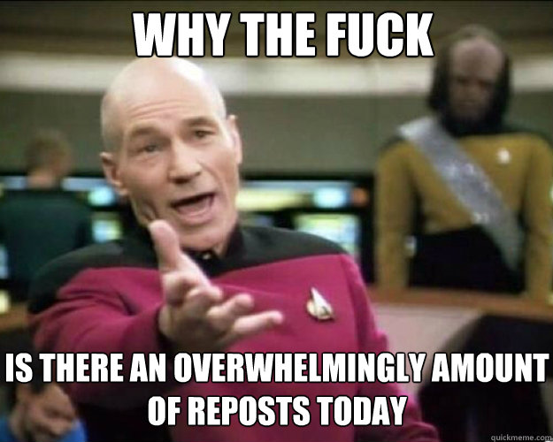 Why THE FUCK is there an overwhelmingly amount of reposts today Caption 3 goes here  Why the fuck