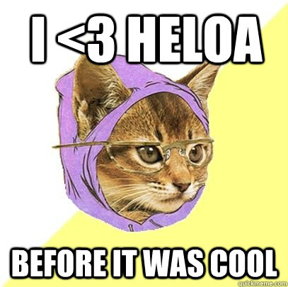 I <3 heloa before it was cool  Hipster cat knowledge