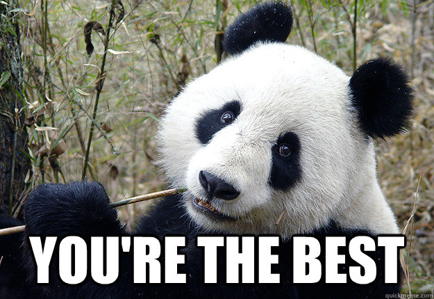  You're the best -  You're the best  Pick-up line Panda