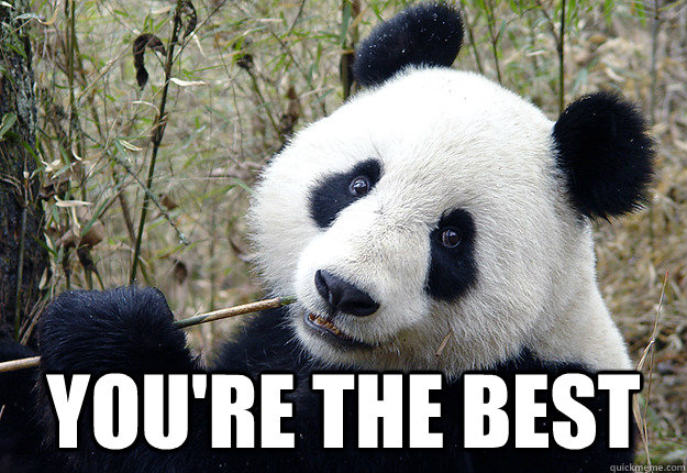  You're the best  Pick-up line Panda