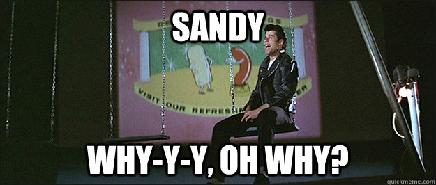 Sandy why-y-y, oh why? - Sandy why-y-y, oh why?  Grease Sandy
