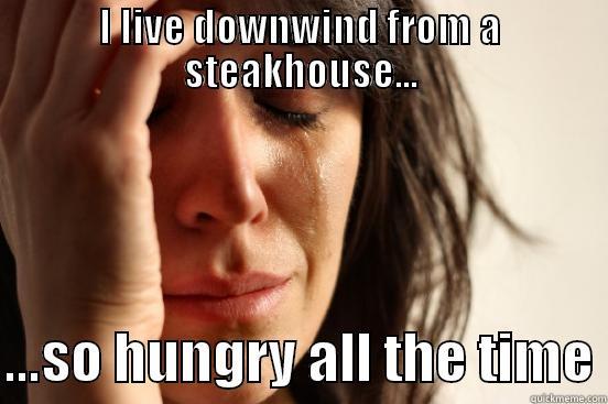 I LIVE DOWNWIND FROM A STEAKHOUSE...  ...SO HUNGRY ALL THE TIME First World Problems
