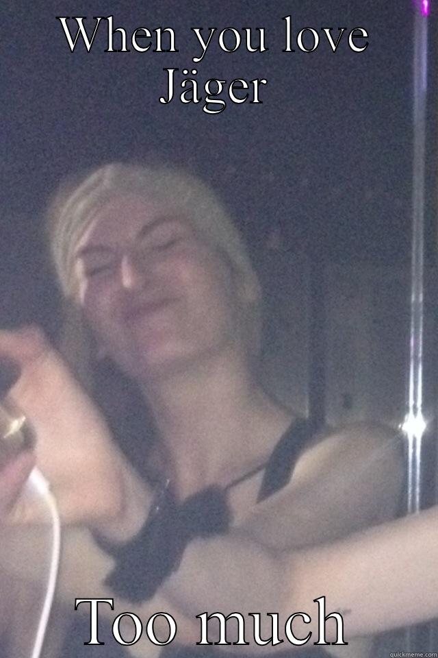 WHEN YOU LOVE JÄGER TOO MUCH Misc