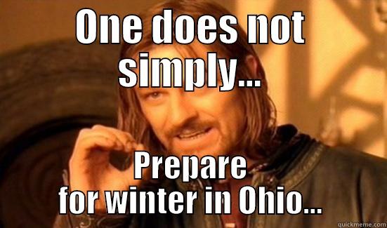 ONE DOES NOT SIMPLY... PREPARE FOR WINTER IN OHIO... Boromir