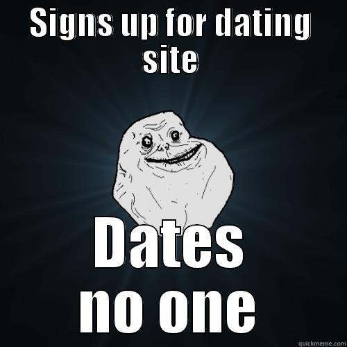 SIGNS UP FOR DATING SITE DATES NO ONE Forever Alone