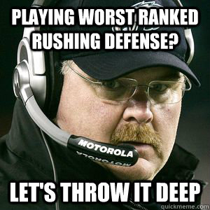 Playing worst ranked rushing defense? Let's throw it deep  Andy reid