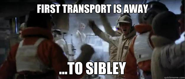 First transport is away ...To Sibley - First transport is away ...To Sibley  First Transport Is Away