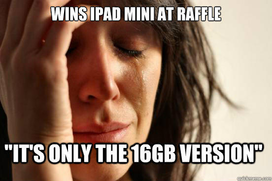 Wins ipad mini at raffle 