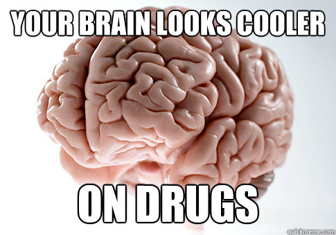 Your brain looks cooler on drugs  Scumbag Brain