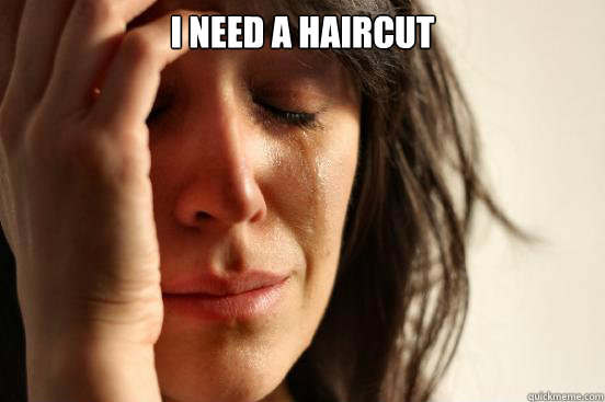 I NEED A HAIRCUT
    First World Problems