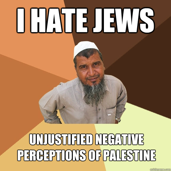 I hate Jews unjustified negative perceptions of Palestine  Ordinary Muslim Man