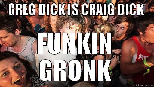 GREG DICK IS CRAIG DICK FUNKIN GRONK Sudden Clarity Clarence