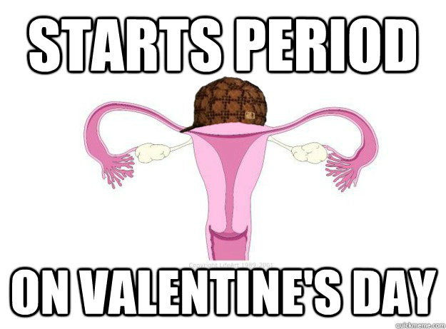 starts period on valentine's day  