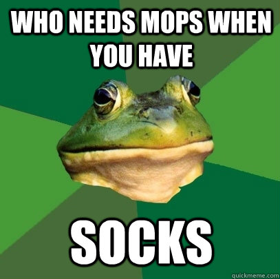 Who needs mops when you have Socks  Foul Bachelor Frog